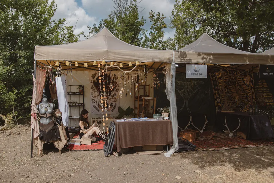 A tent stall at the Bazaar